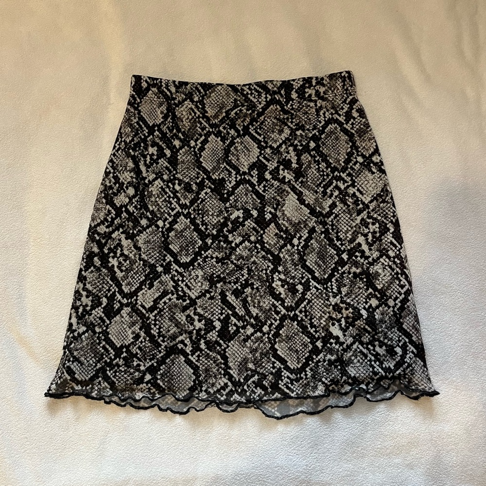 Garage Snake Print Skirt